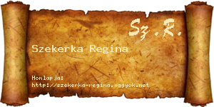 Szekerka Regina névjegykártya